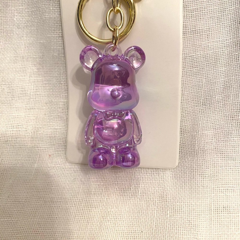 Iridescent Teddy Bear Keychain/Bag Charm Set of 6 | Add some fun to your bag - Picture 5 of 9